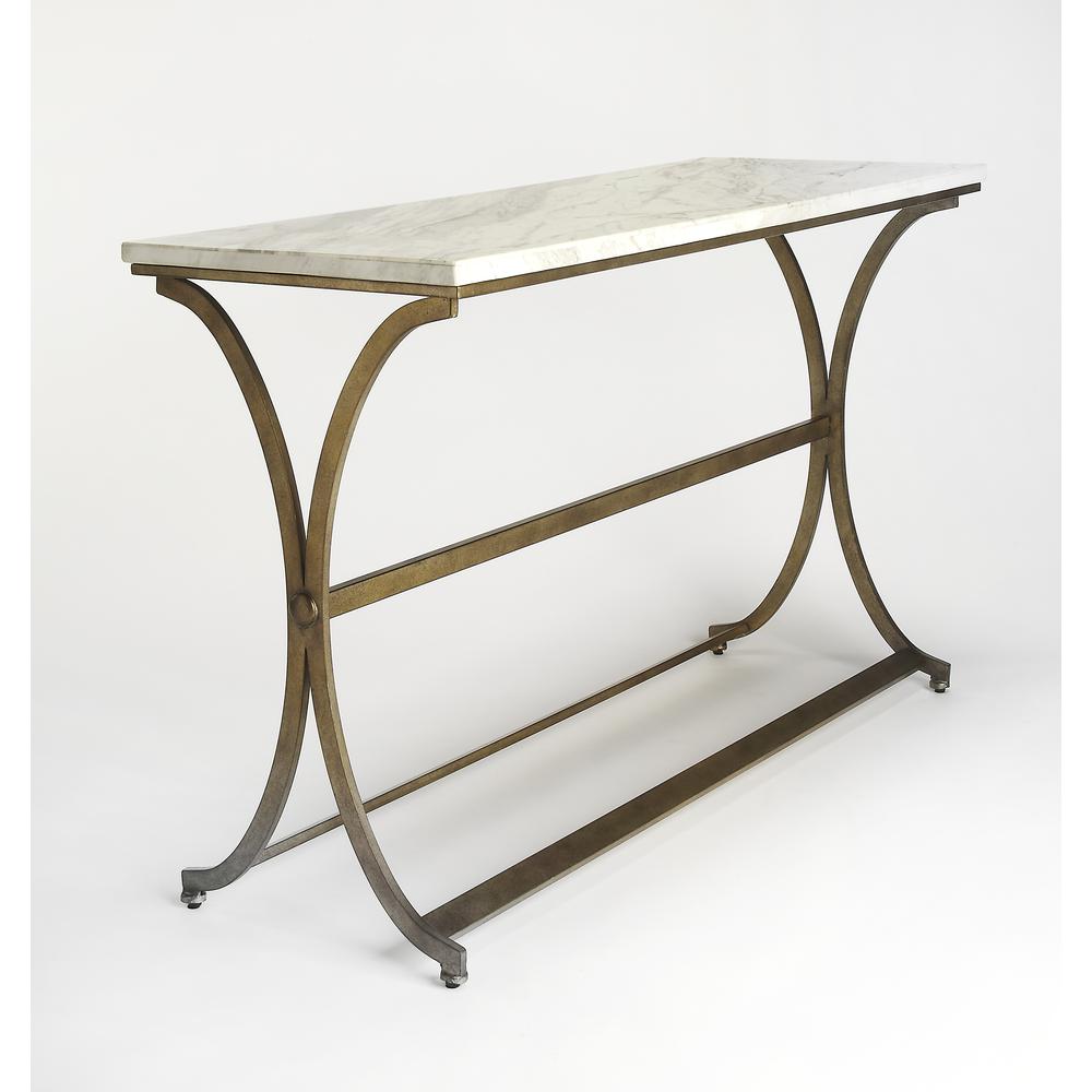 Pamina Marble Console Table, Gold. Picture 2