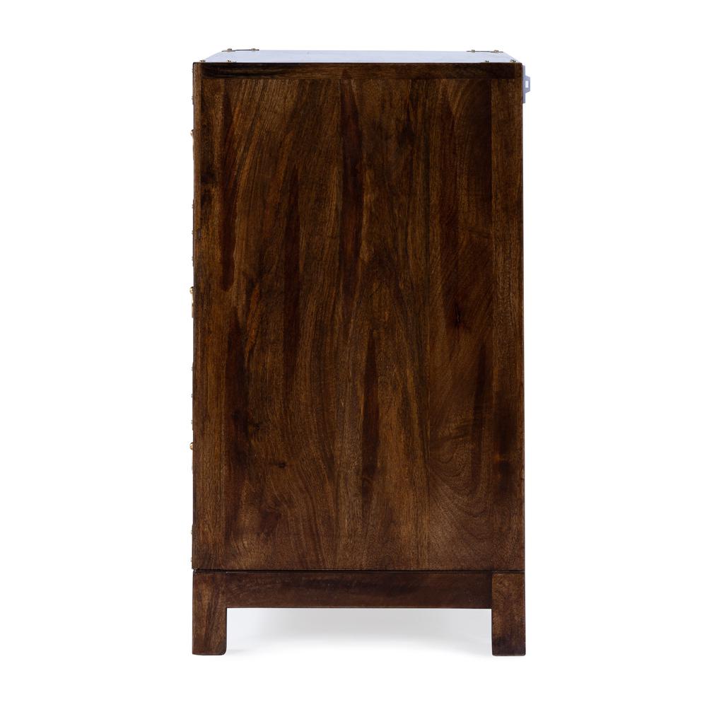Forster Campaign 3 Drawer Dresser, Dark Brown. Picture 4