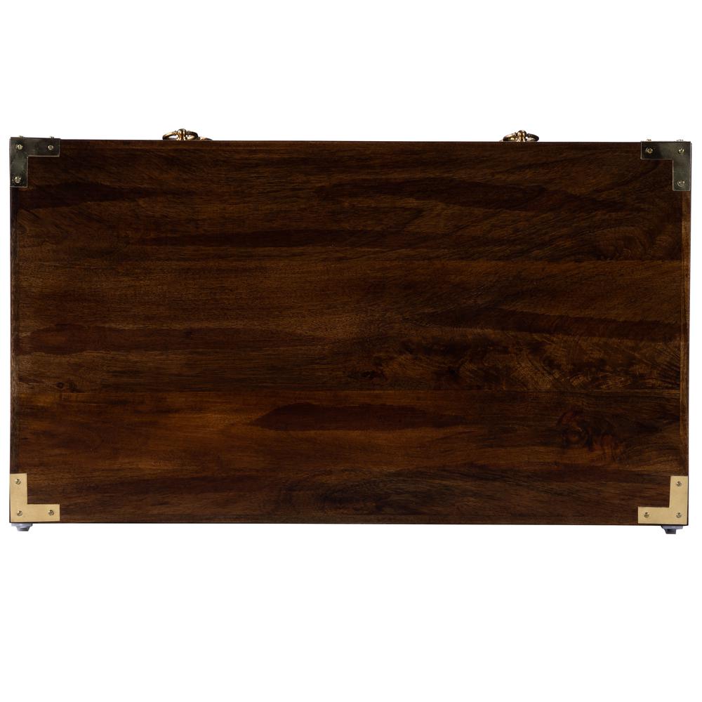 Forster Campaign 3 Drawer Dresser, Dark Brown. Picture 8