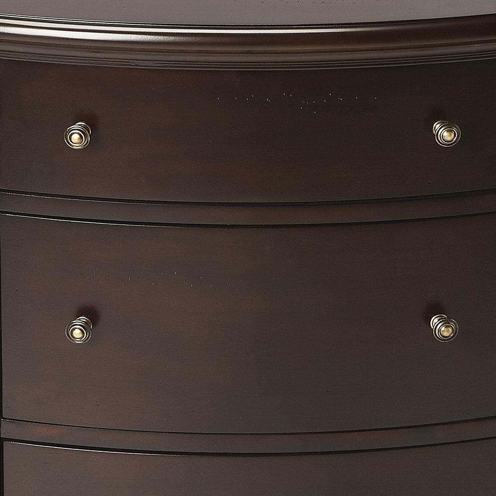 Bedford Mahogany Demilune Console Table, Dark Brown. Picture 4