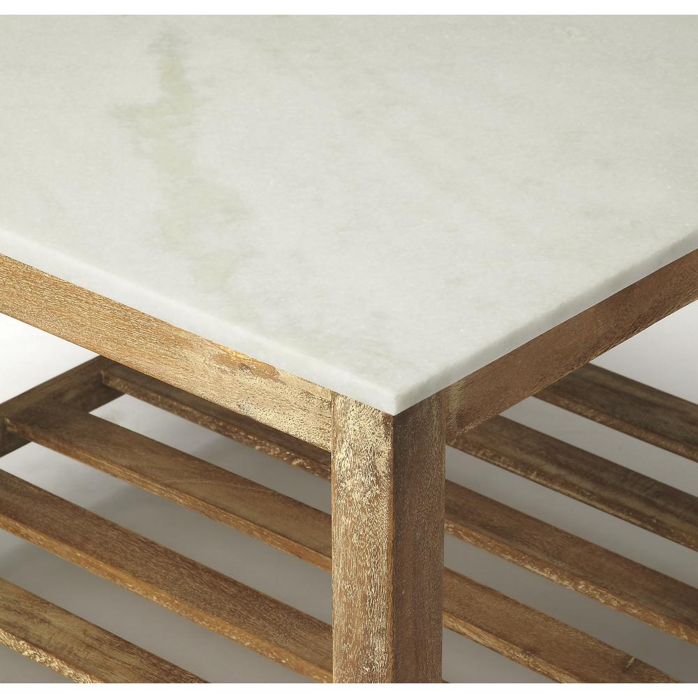 Brayden Marble Bunching Coffee Table, Light Brown. Picture 3