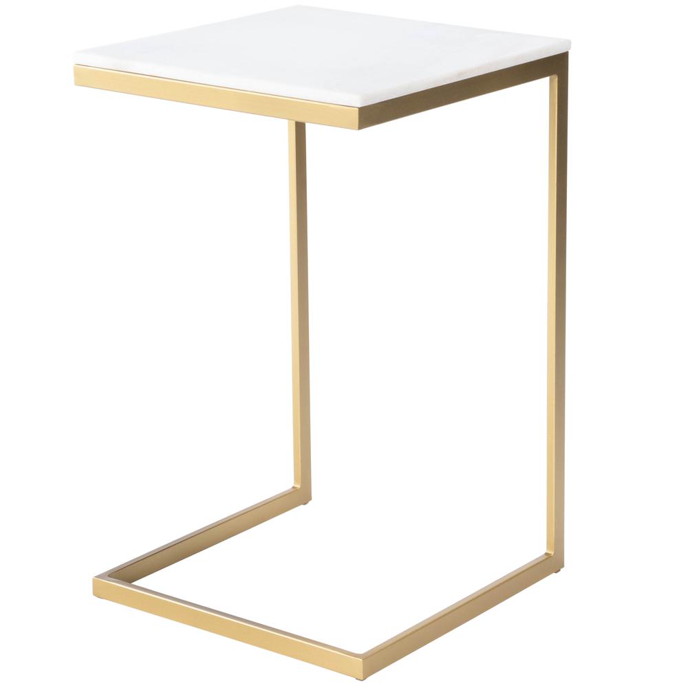 Lawler Marble C- Side Table, Gold. Picture 1