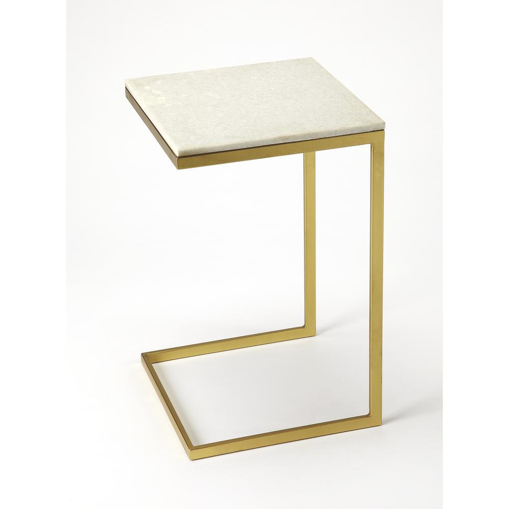 Lawler Marble C- Side Table, Gold. Picture 9