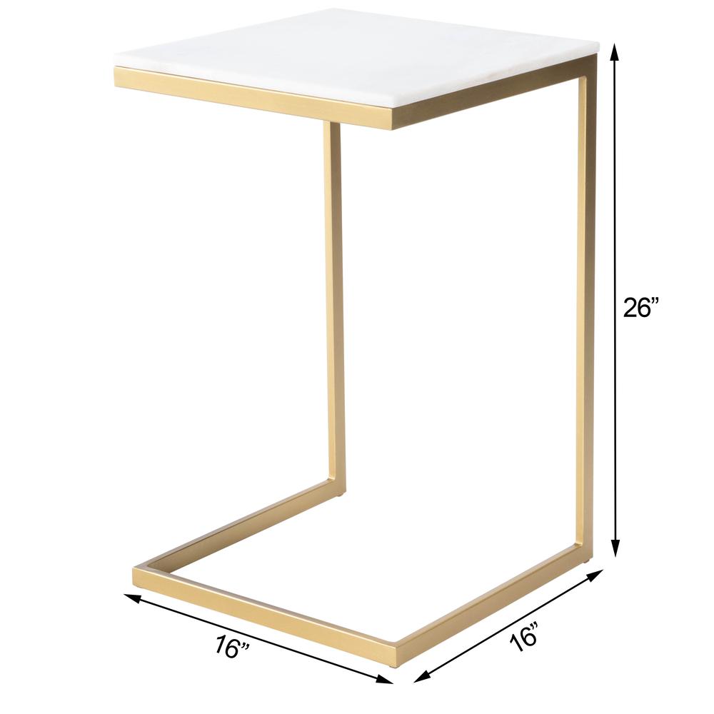 Lawler Marble C- Side Table, Gold. Picture 12