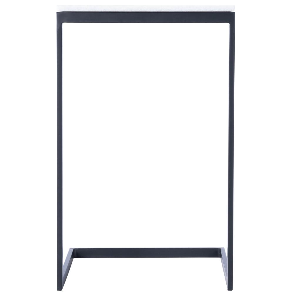 Lawler Marble C- Side Table, Black, White. Picture 3