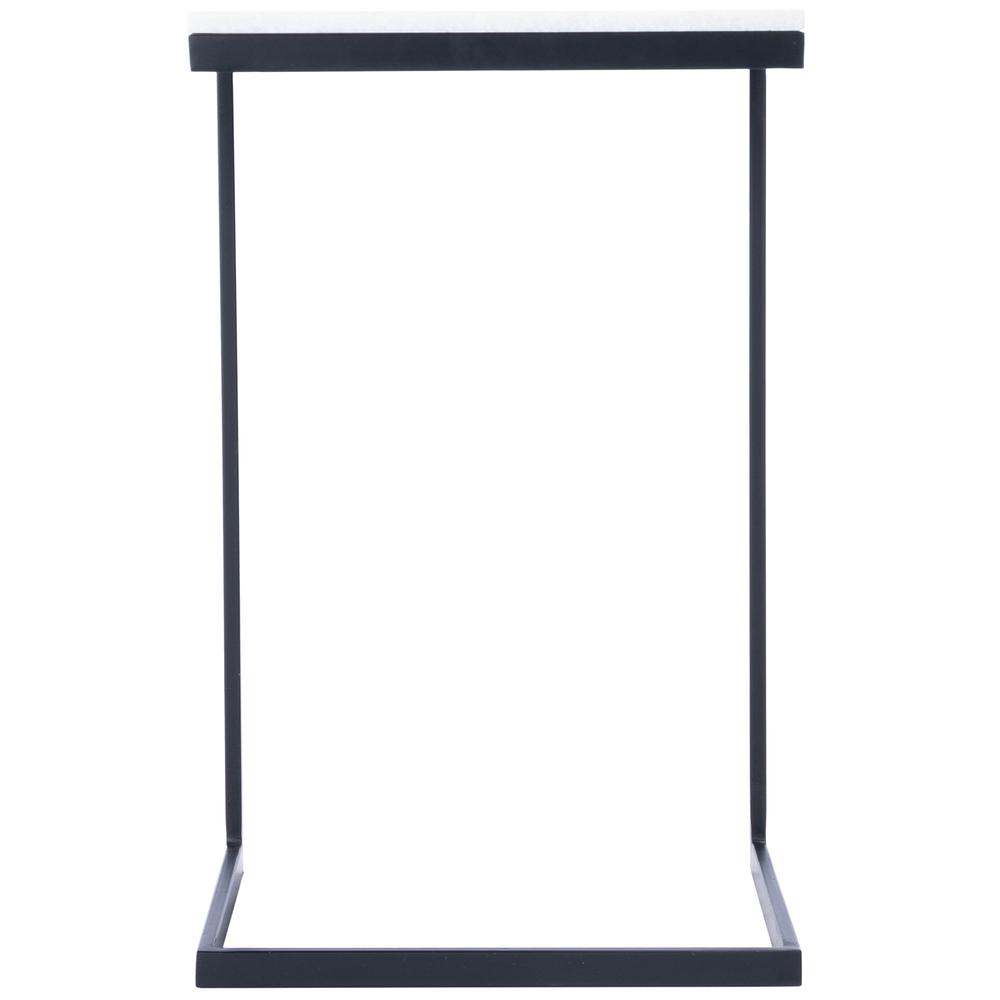 Lawler Marble C- Side Table, Black, White. Picture 5