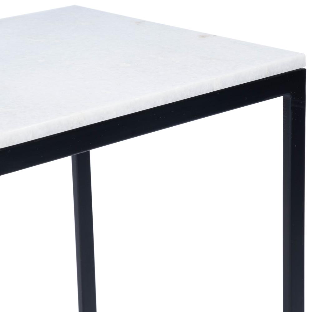 Lawler Marble C- Side Table, Black, White. Picture 7