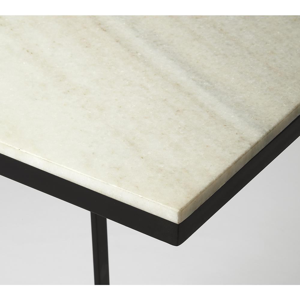 Lawler Marble C- Side Table, Black, White. Picture 10