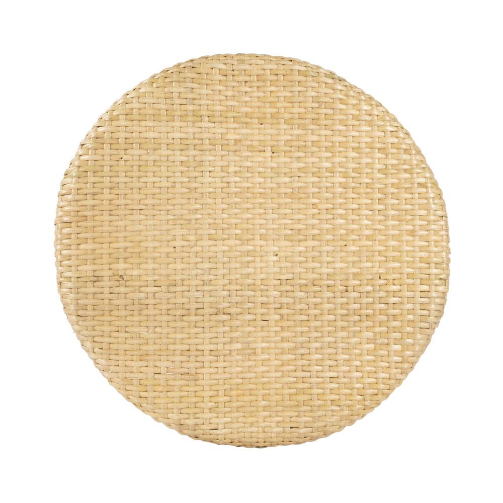 Tobias Rattan Round 24" Counter Stool, Natural. Picture 7