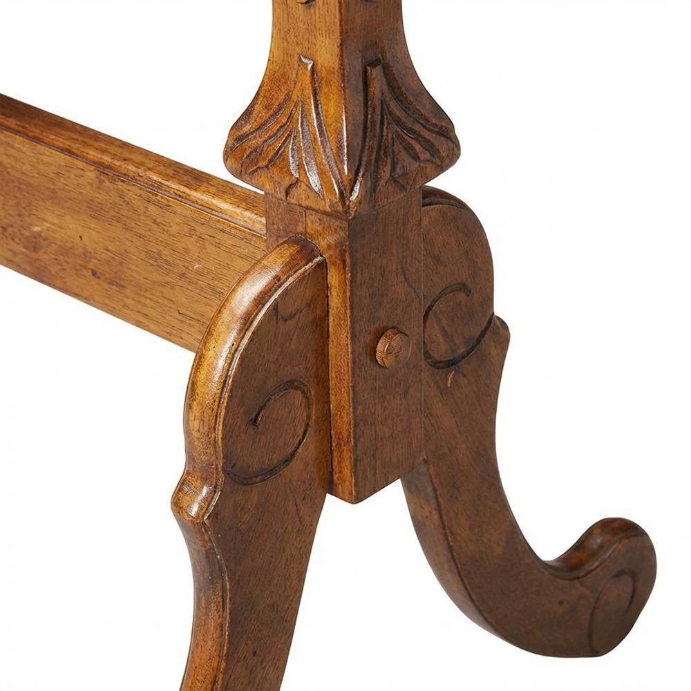 Wooden Blanket Stand with Trestle Base, Traditional Quilt Rack, Vintage Oak. Picture 7