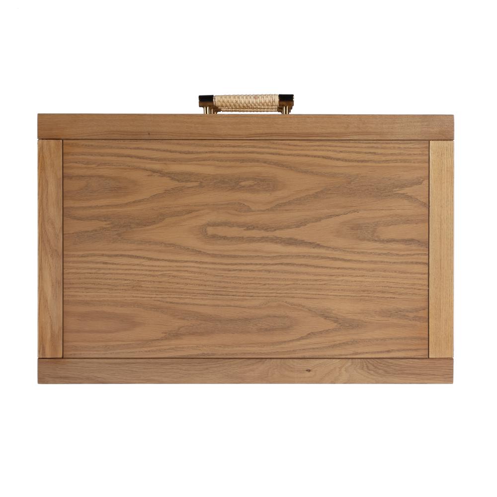 Mesa Cane and Solid Wood  3 Drawer Chest, Natural. Picture 7