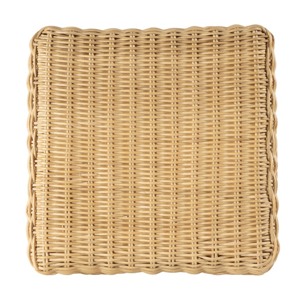 Flora Rattan Scalloped  Bar Stool, Light Brown. Picture 6