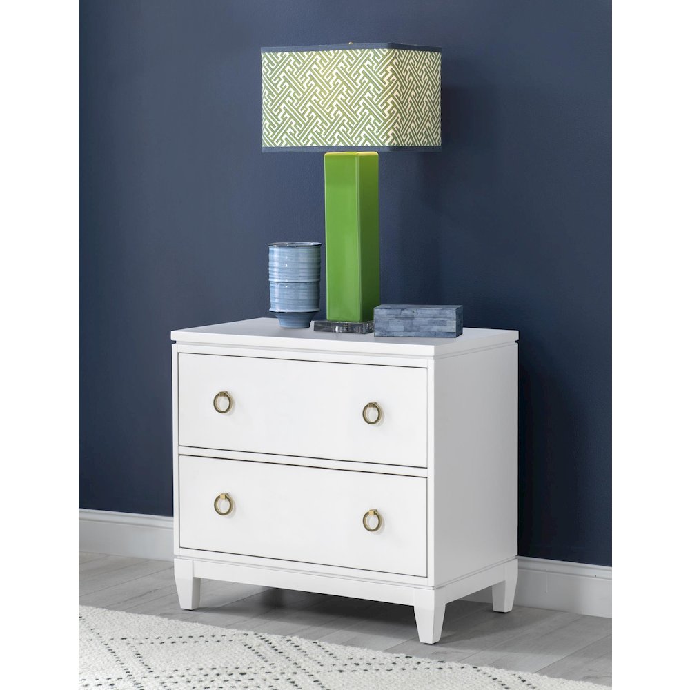 Summerland Nightstand - 2 Drawers, Outlets & USB Ports. Picture 3