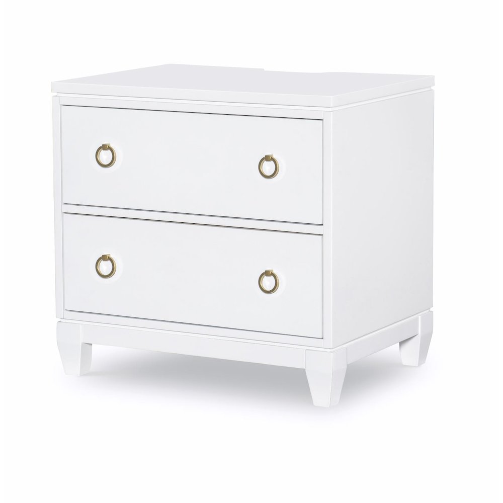Summerland Nightstand - 2 Drawers, Outlets & USB Ports. Picture 1
