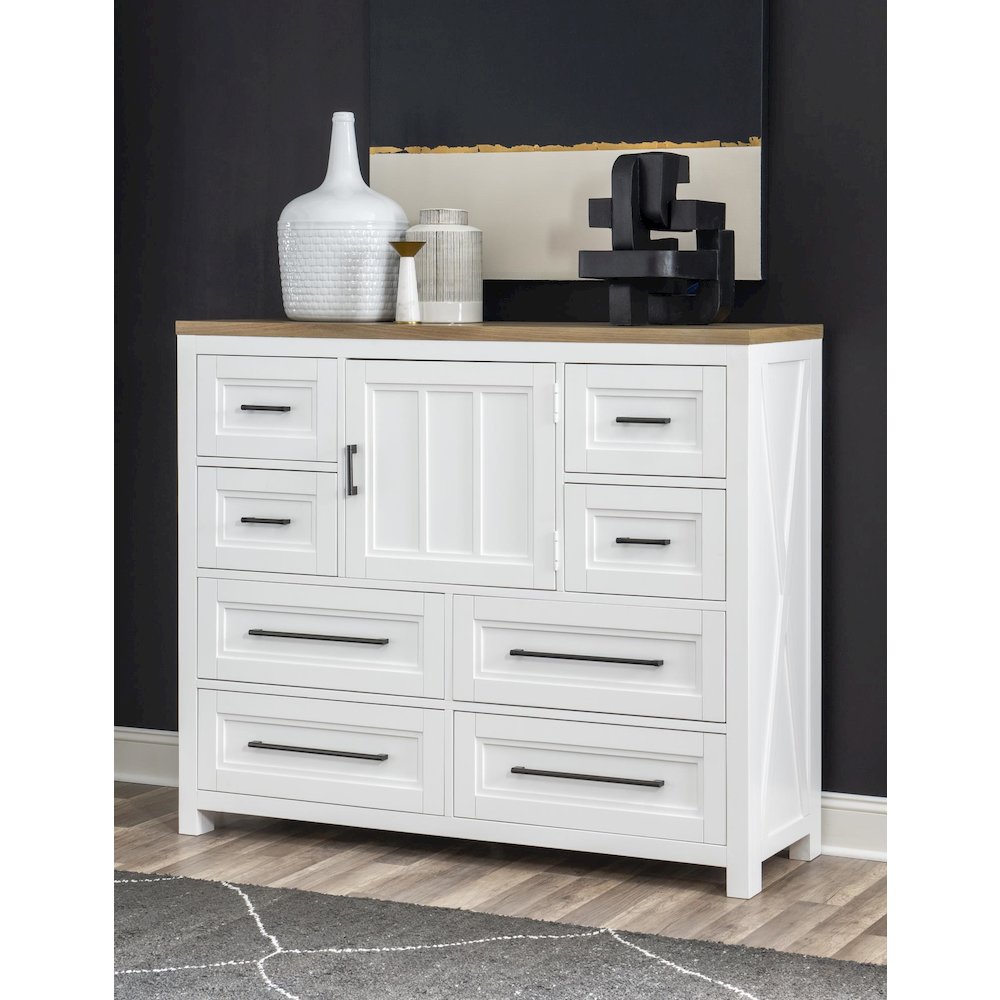 Chest - 8 Drawers, 1 Door, Adjustable/Removable Shelf, Felt Lined Top Drawers. Picture 4