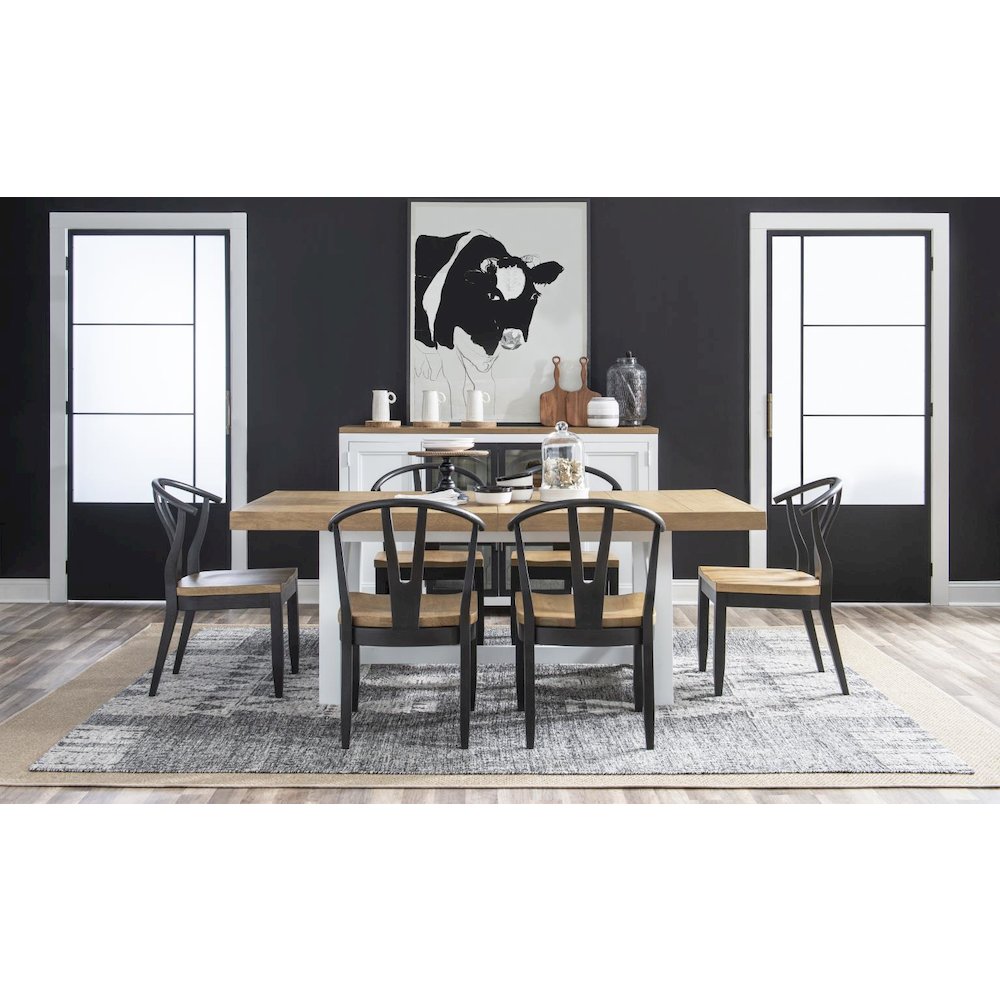 Franklin Wishbone Back Side Chair (Black) (Kd, Wood Seat, Seat Height: 18"). Picture 5