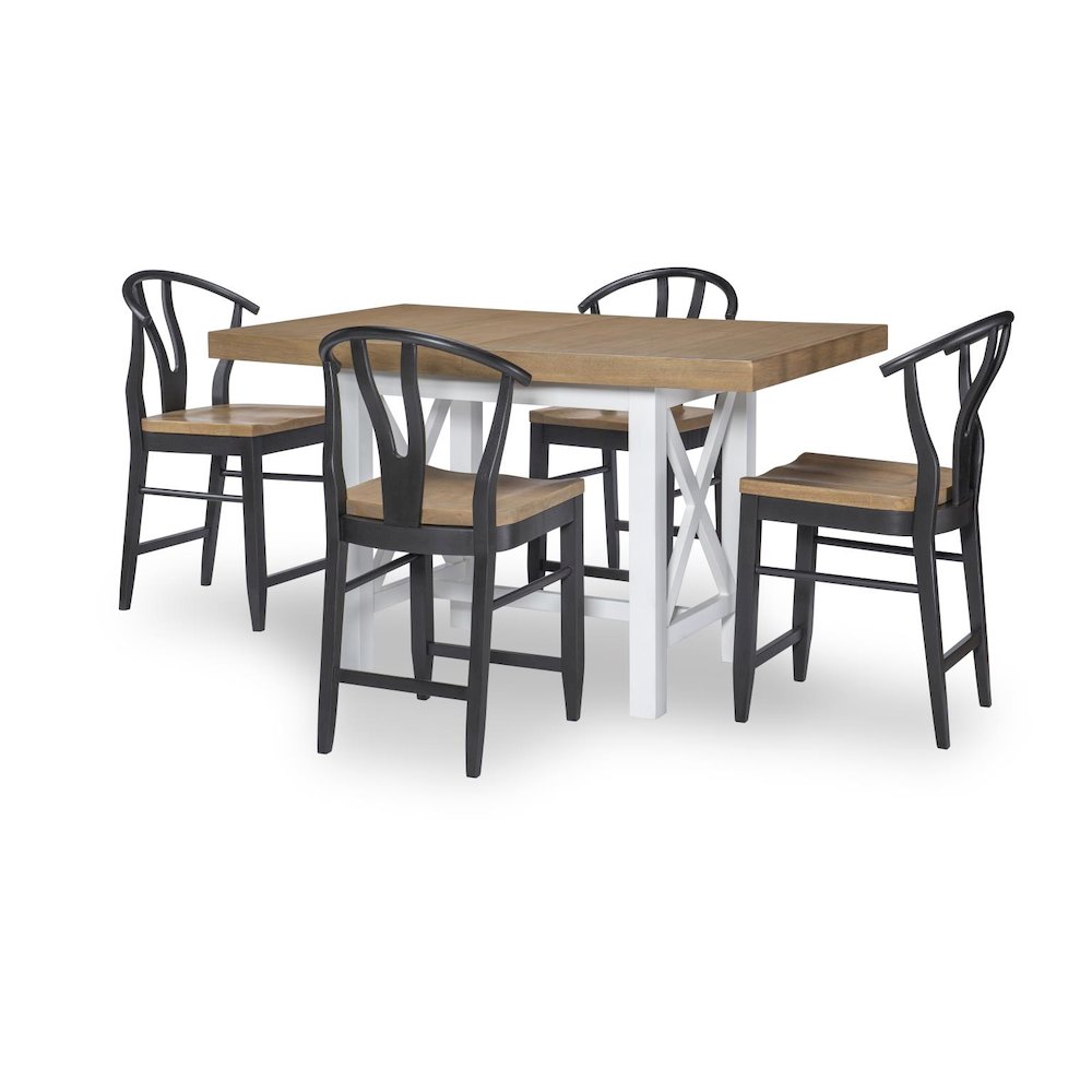 Wishbone Back Counter Height Chair (Black) (Kd, Wood Seat, Seat Height: 24"). Picture 5
