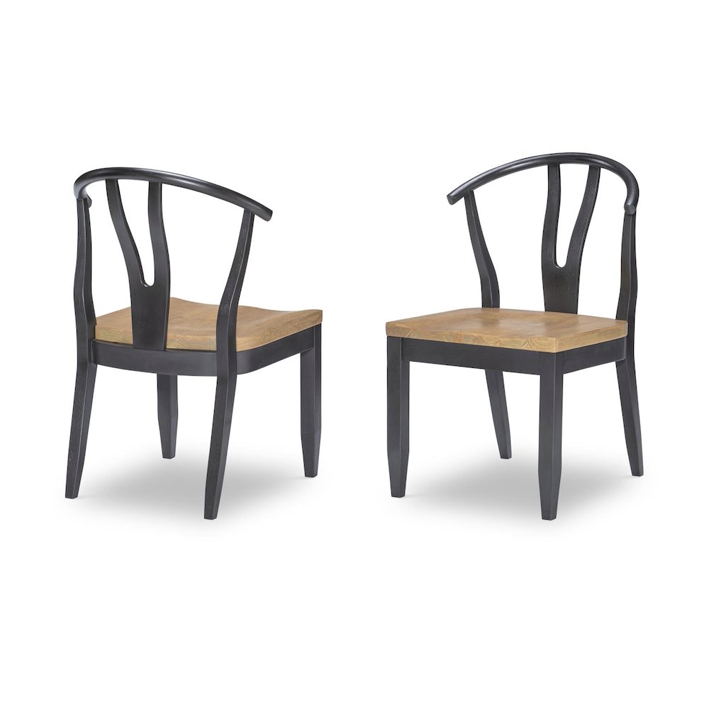 Franklin Wishbone Back Side Chair (Black) (Kd, Wood Seat, Seat Height: 18"). Picture 3
