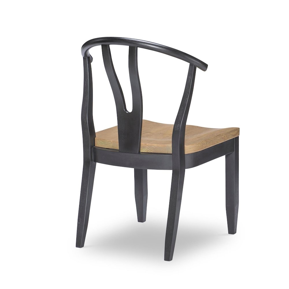Franklin Wishbone Back Side Chair (Black) (Kd, Wood Seat, Seat Height: 18"). Picture 2
