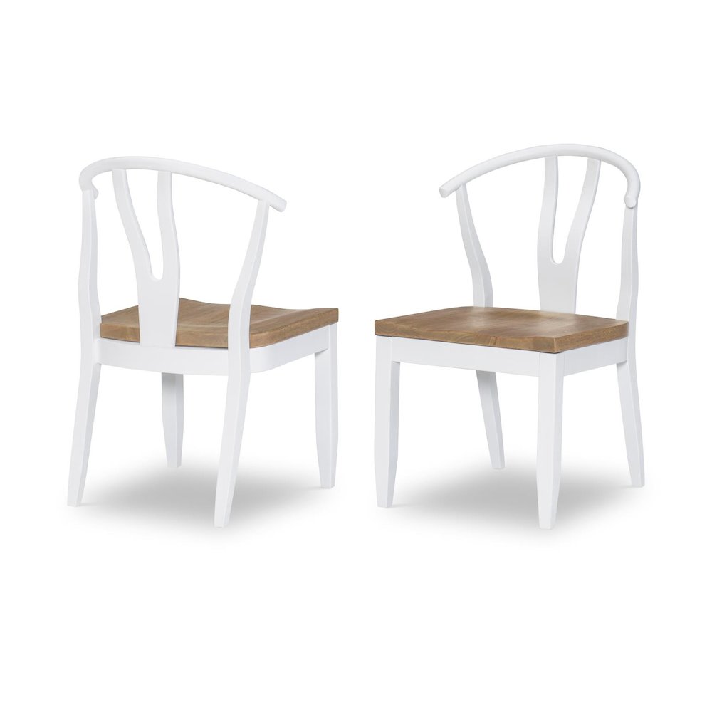 Franklin Wishbone Back Side Chair (White) (Kd, Wood Seat, Seat Height: 18"). Picture 3
