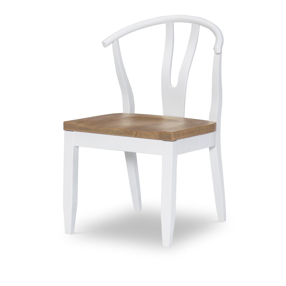 Franklin Wishbone Back Side Chair (White) (Kd, Wood Seat, Seat Height: 18"). Picture 1