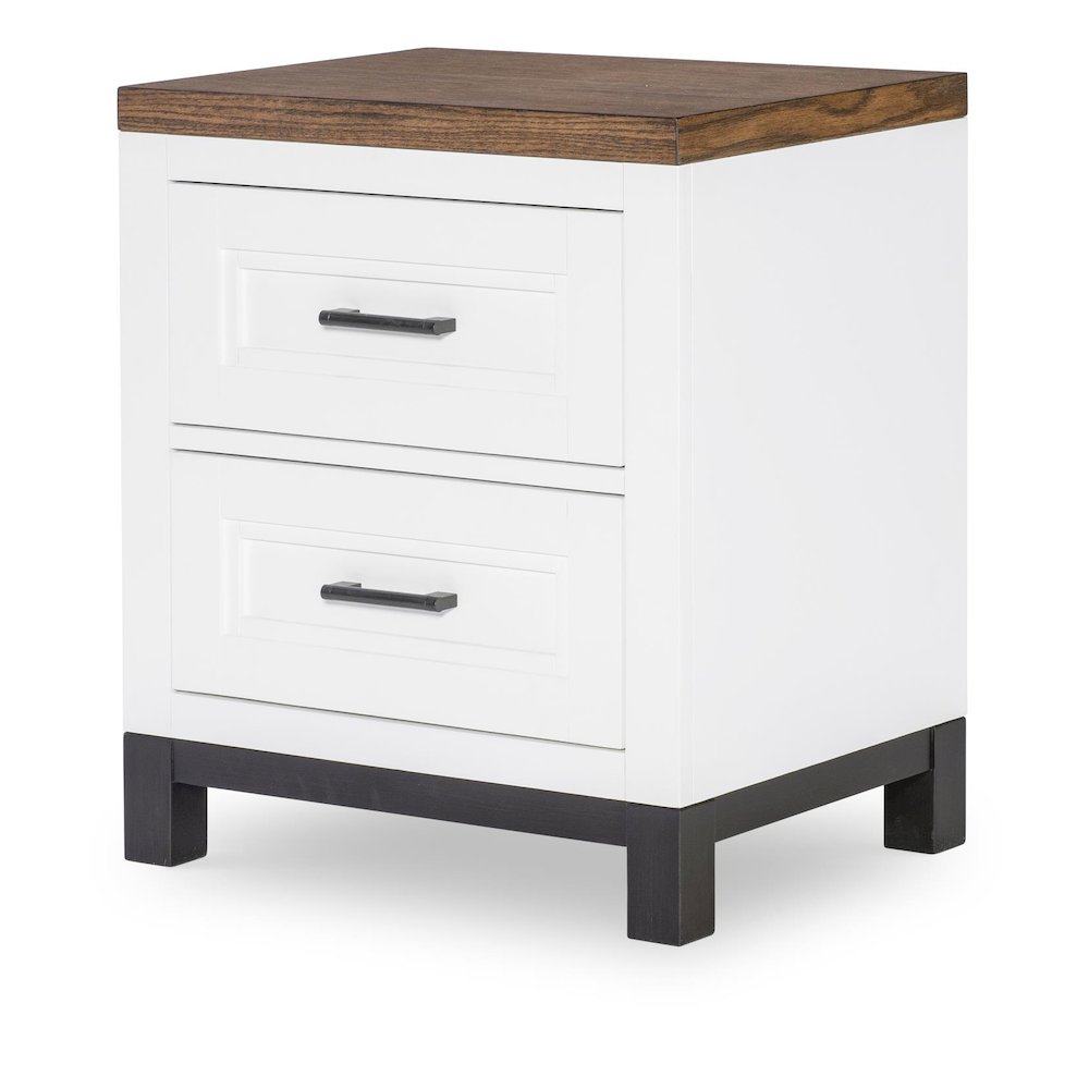 Dutton Nightstand with Power - 2 Drawers, Outlets, and USB Ports. Picture 1