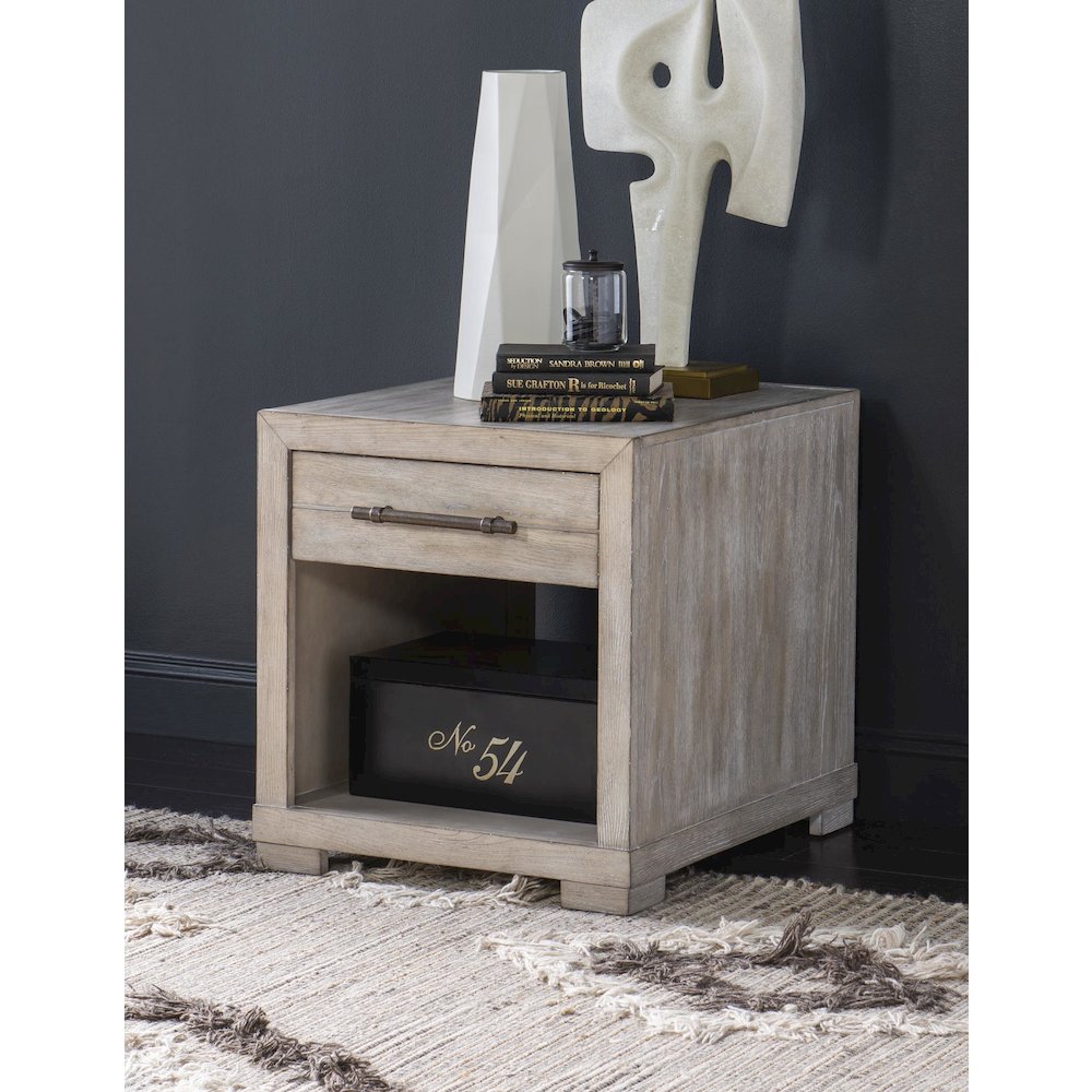 Westwood Square End Table (1 Drawer, 1 Open Shelf). Picture 3