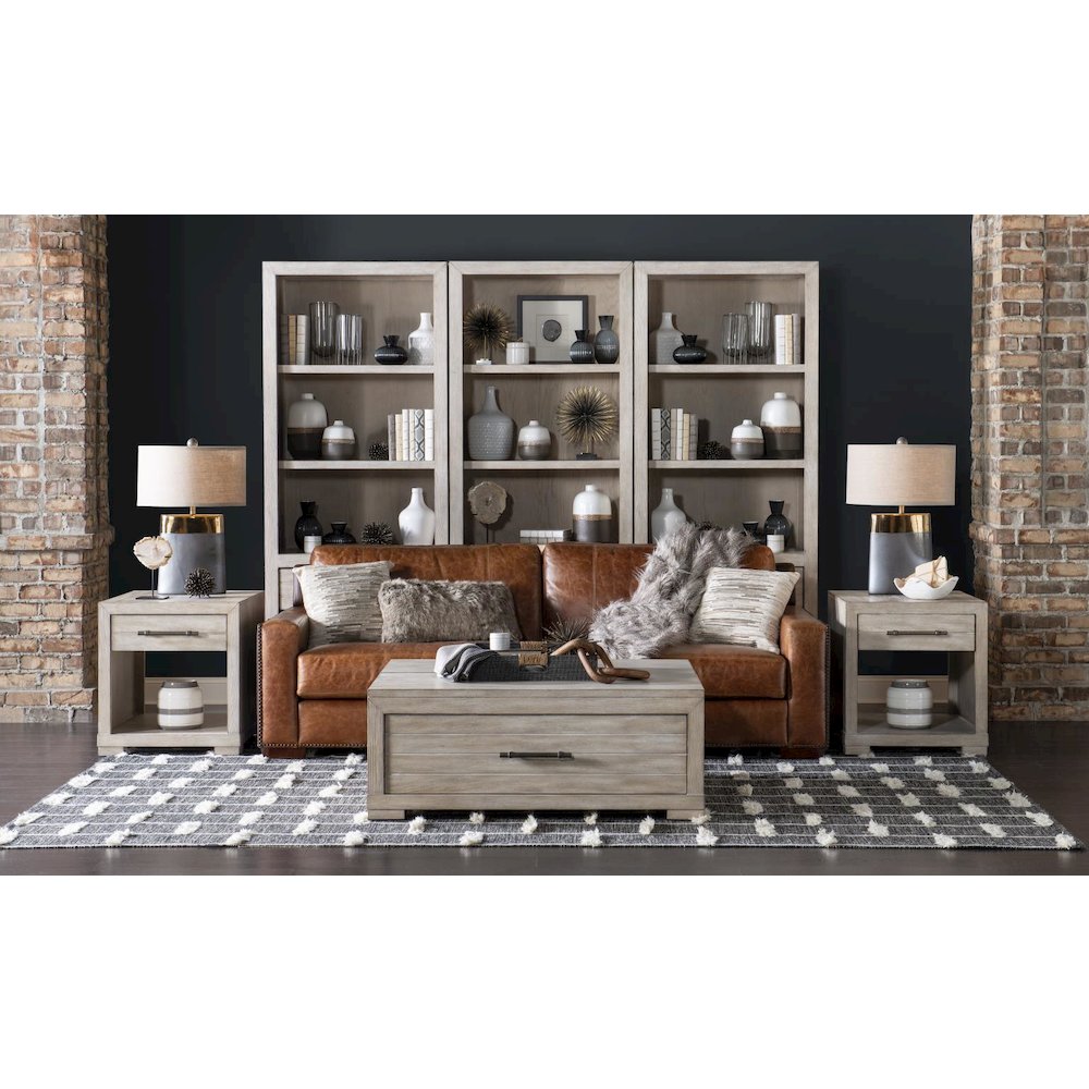Westwood Square End Table (1 Drawer, 1 Open Shelf). Picture 4