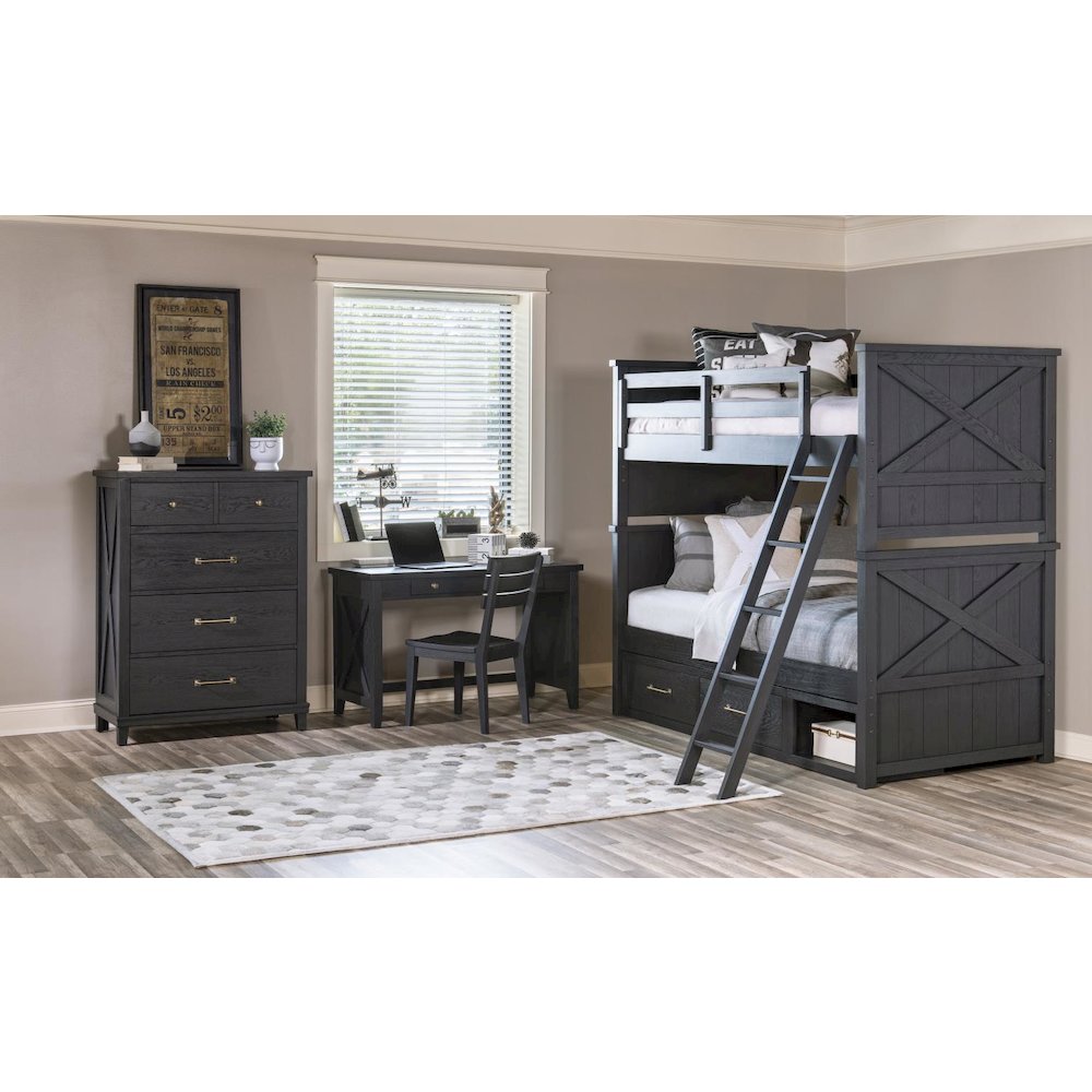 Flatiron Desk/Vanity (1 Drawer, 2 Outlets & 2 USB Ports). Picture 5