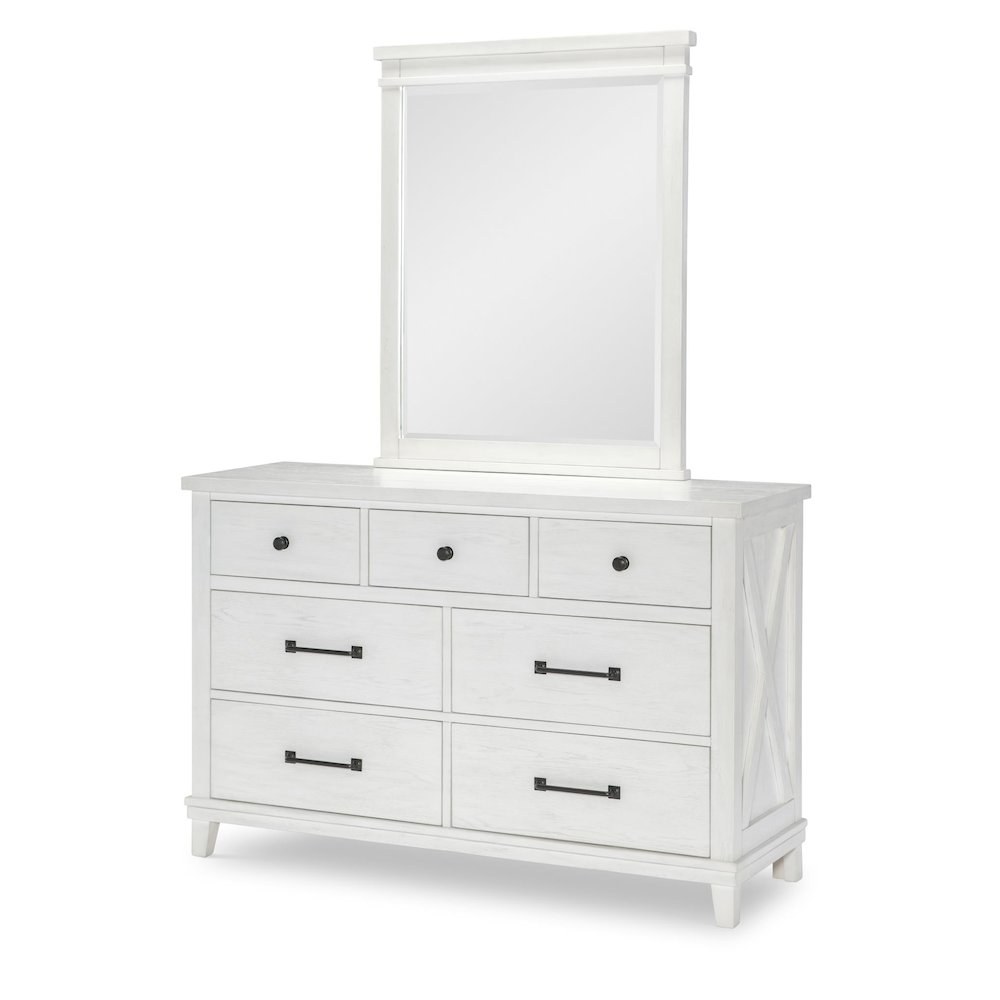 Flatiron Mirror (Beveled), Aged White. Picture 2