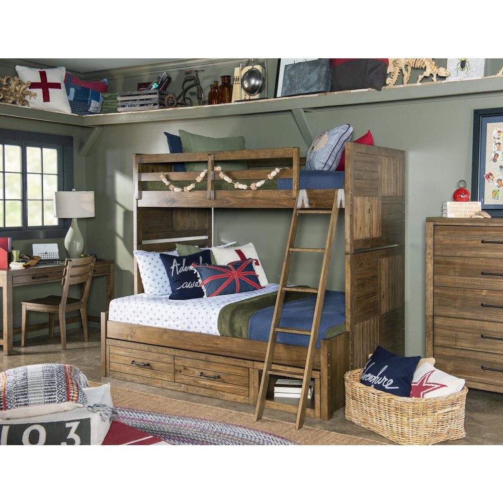 Summer Camp Desk (2 Drawers), Tree House Brown. Picture 2
