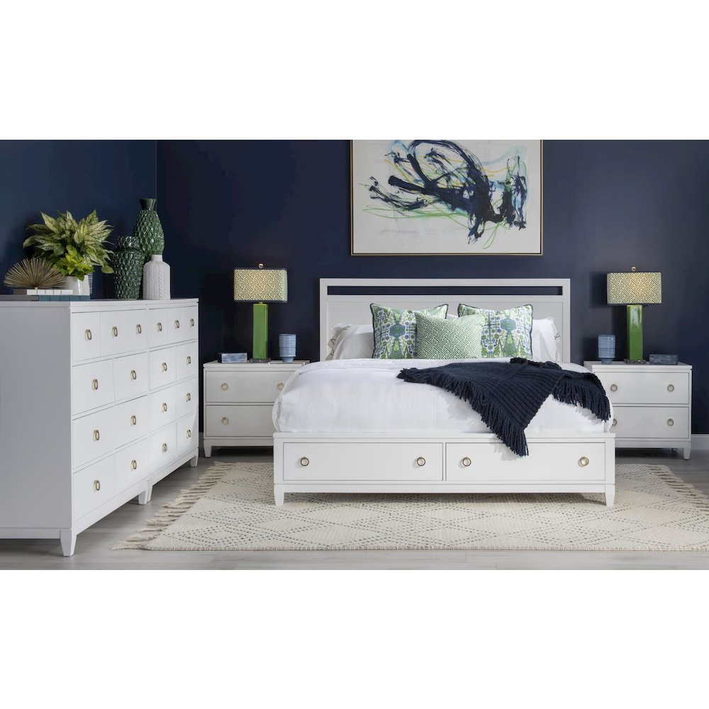 Summerland Nightstand - 2 Drawers, Outlets & USB Ports. Picture 6