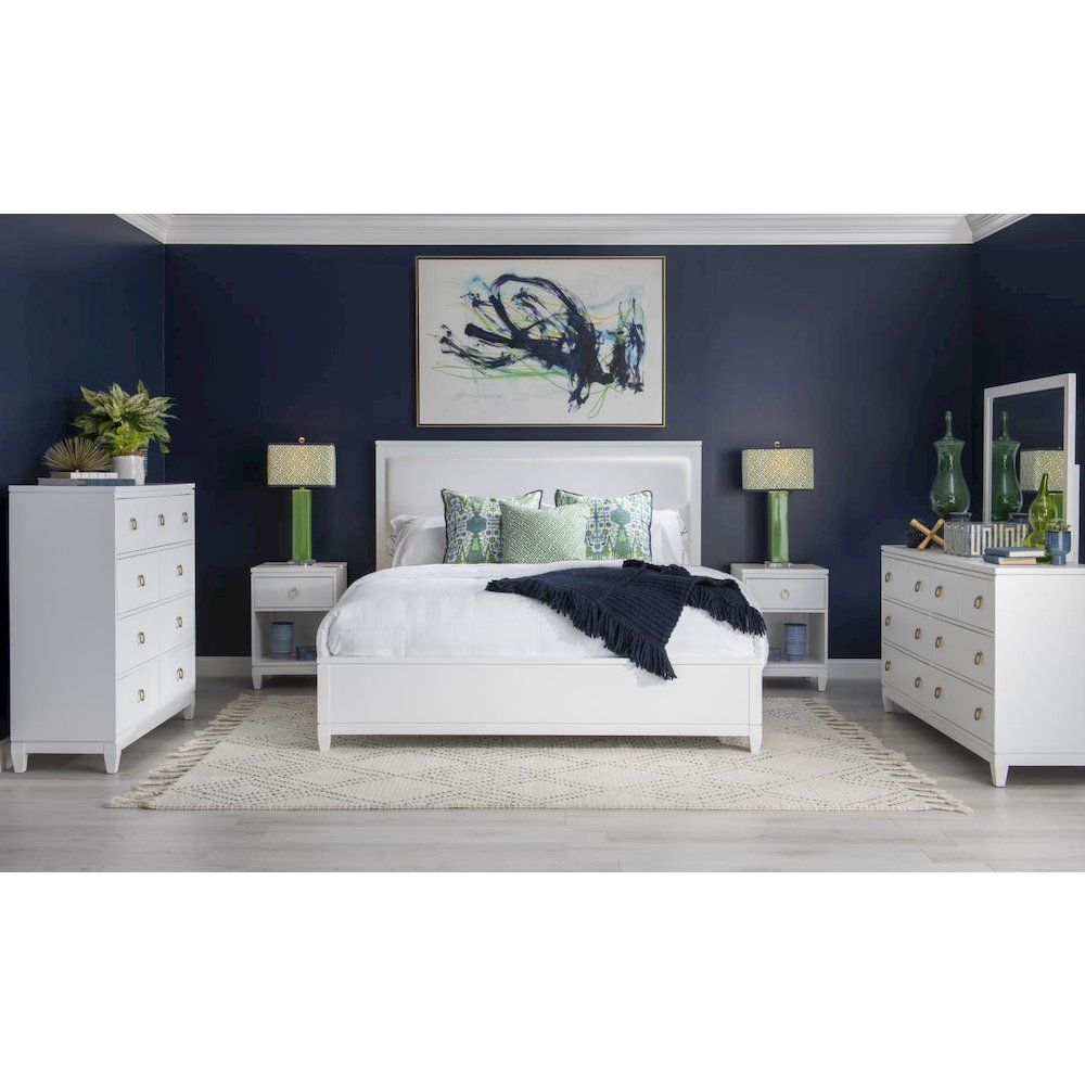 Summerland Open Nightstand with Drawer, Outlets, and USB Ports. Picture 6