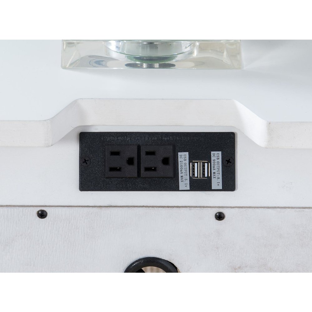 Summerland Nightstand - 2 Drawers, Outlets & USB Ports. Picture 5