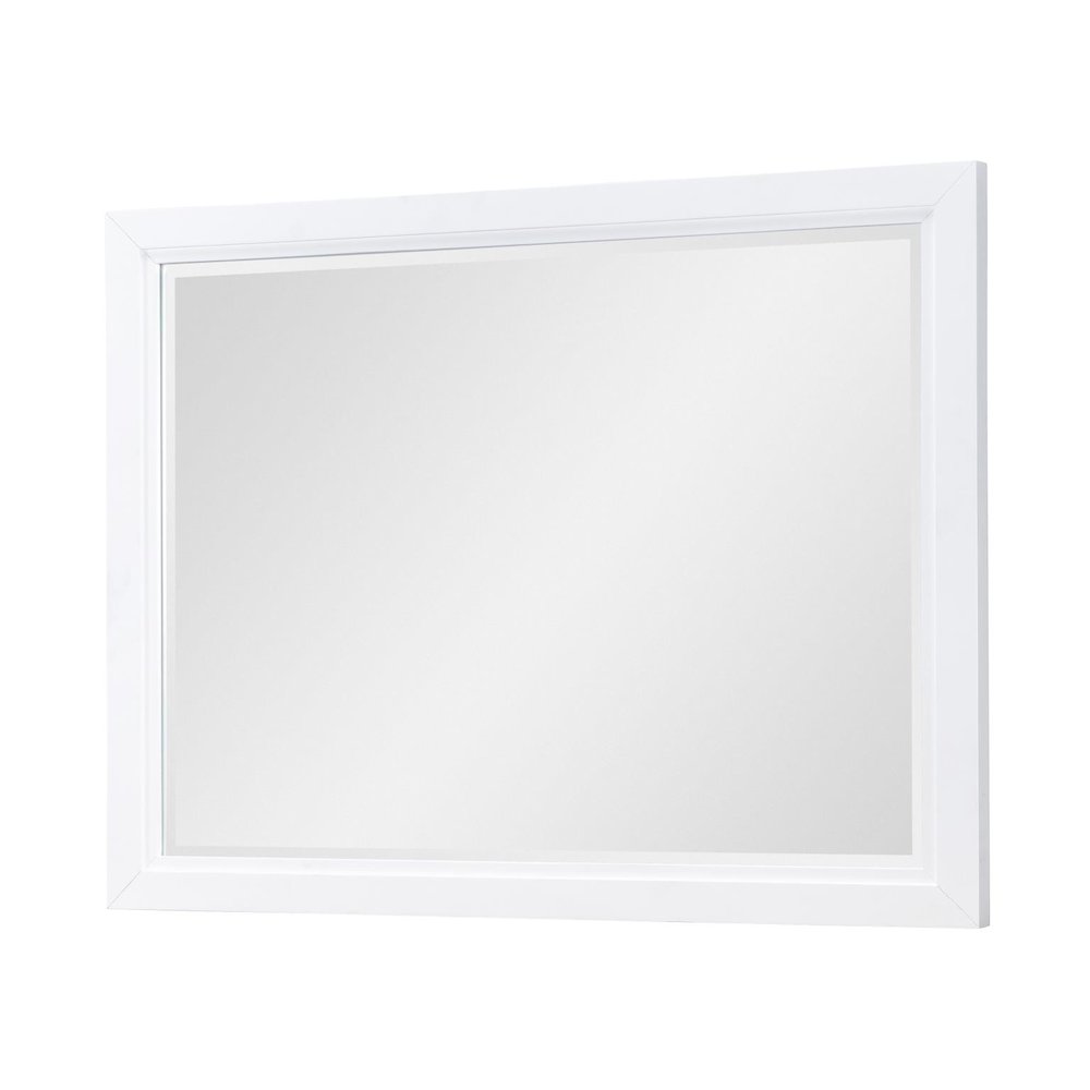 Mirror (Beveled), Harvest Oak Tops, Natural White Base, Aged Black Accents. Picture 2