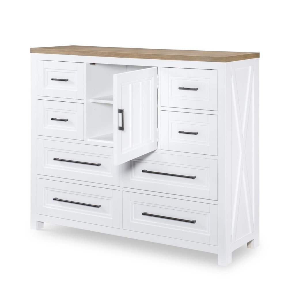 Chest - 8 Drawers, 1 Door, Adjustable/Removable Shelf, Felt Lined Top Drawers. Picture 2