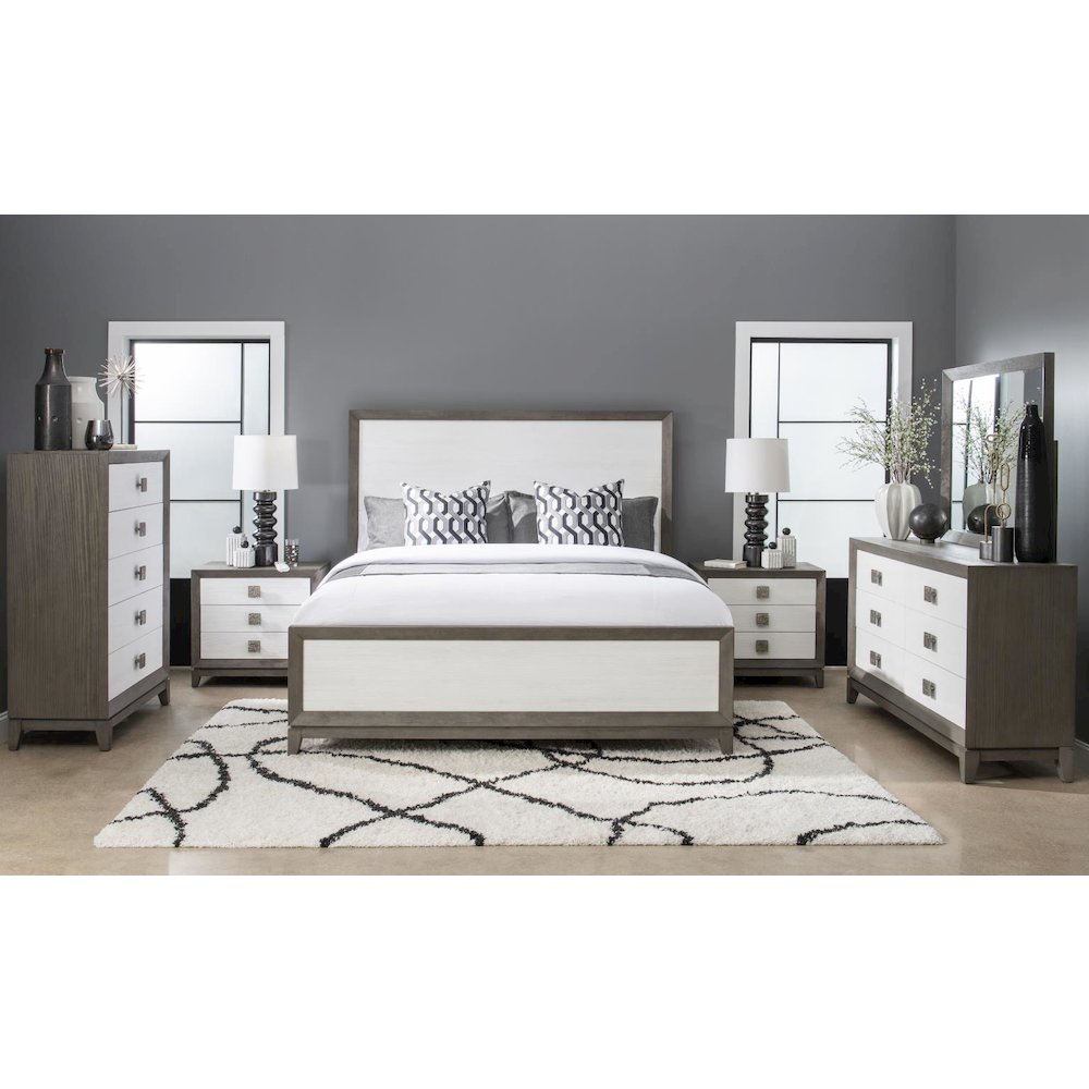 Terra Luna Nightstand, 3 Drawers, 2 USB Ports, 2 Electrical Outlets. Picture 6