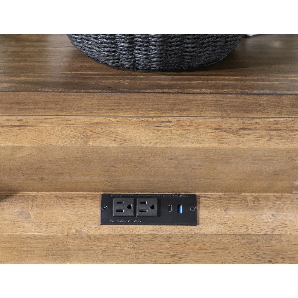 Artisan's Place Bedside Chest (3 Drawers, Power W/ 2 Outlets, 1 USB + 1 USB-C). Picture 3