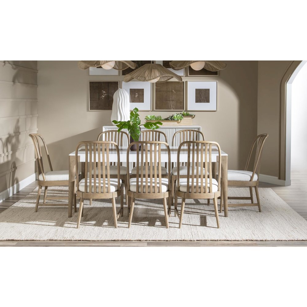 Melrose Rectangular Dining Table (Top Inlay With Desert Oak Panel). Picture 6