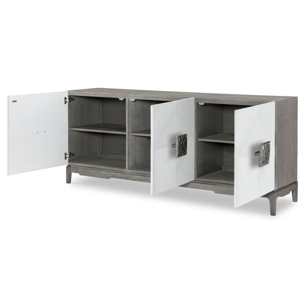 Entertainment Console, 3 Doors, 1 Adj/Rem Shelves,Wire Management,Accepts 70" Tv. Picture 2