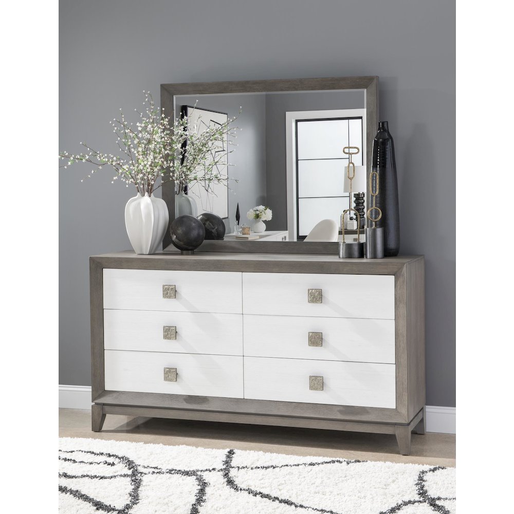 Terra Luna Mirror, Beveled, White Cloud & Nightfall. Picture 3
