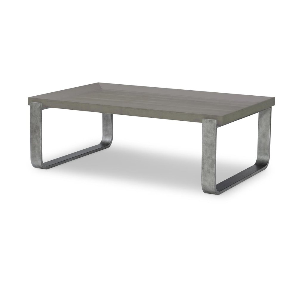 Terra Luna Rectangle Cocktail W. Metal Base. Picture 1