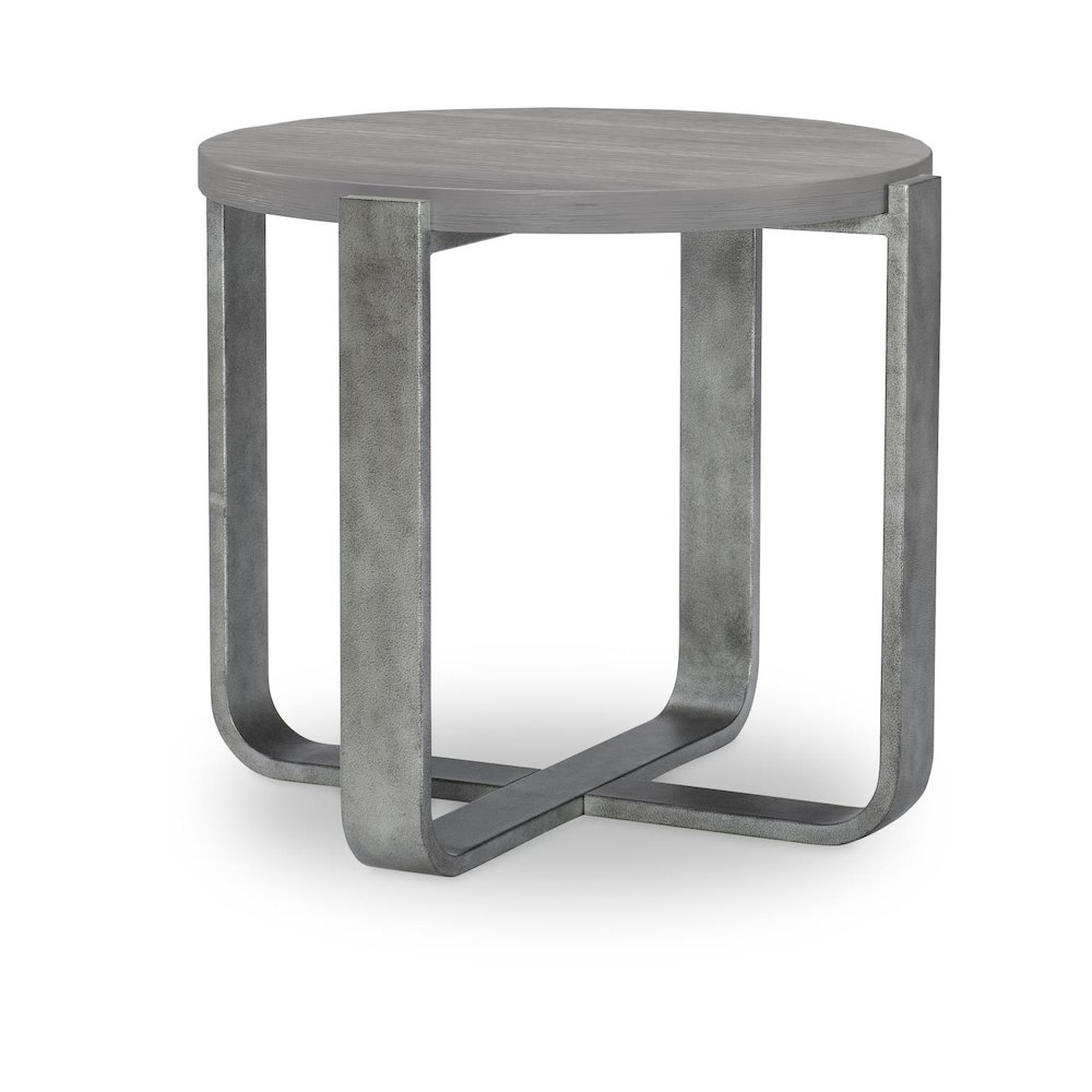 Terra Luna Round Side Table W. Metal Base. Picture 1