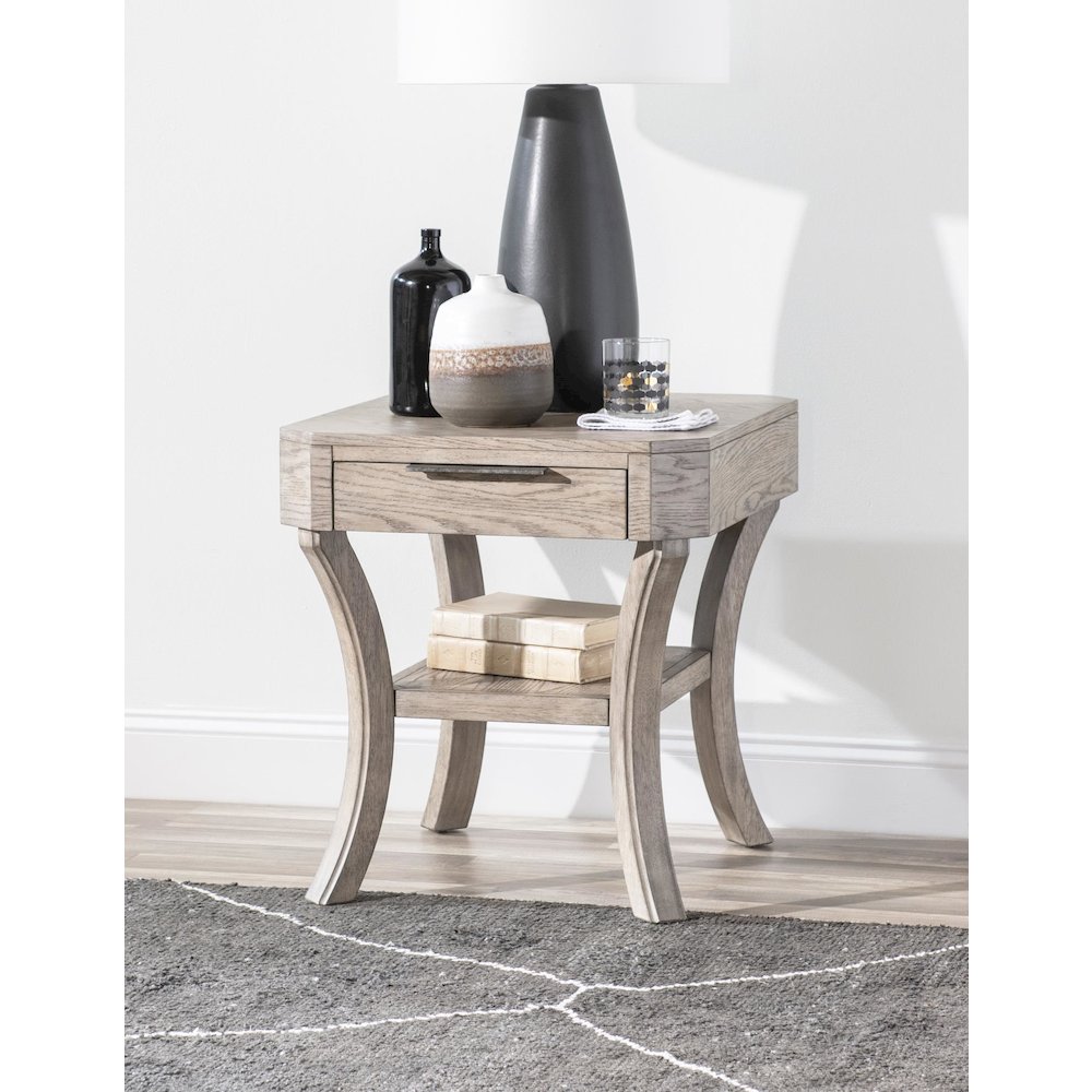 Halifax End Table (1 Drawer, 1 Shelf). Picture 3