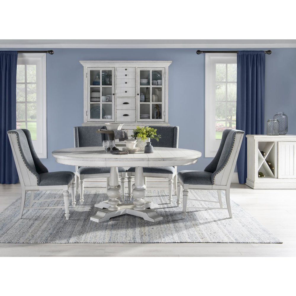 Cottage Park Slat Back Side Chair (Kd, Uph Seat, Seat Height: 19"). Picture 6