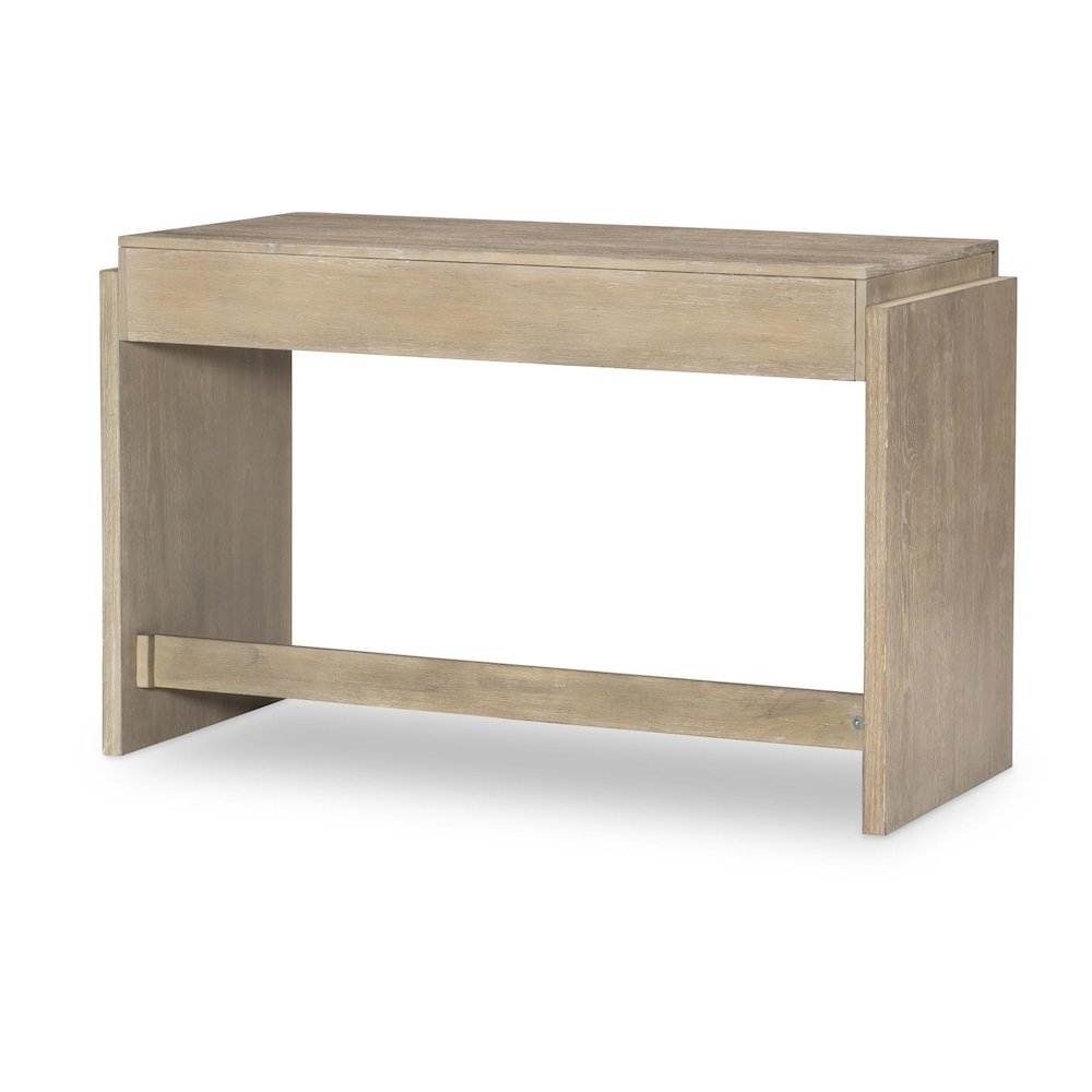 District Desk (1 Drawer), Weathered Oak. Picture 2