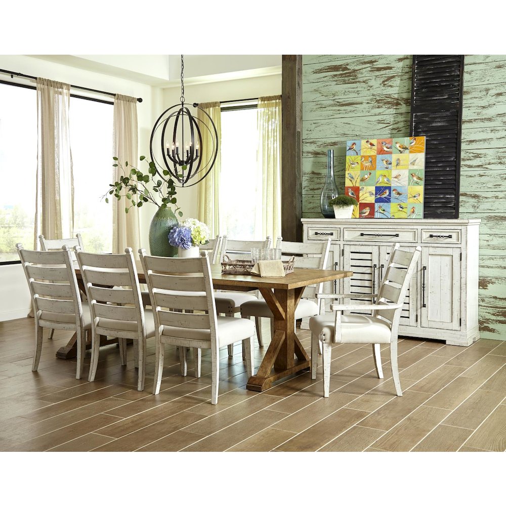 Coming Home Gathering Arm Chair (wood back, Uph seat) Set of 2. Picture 2