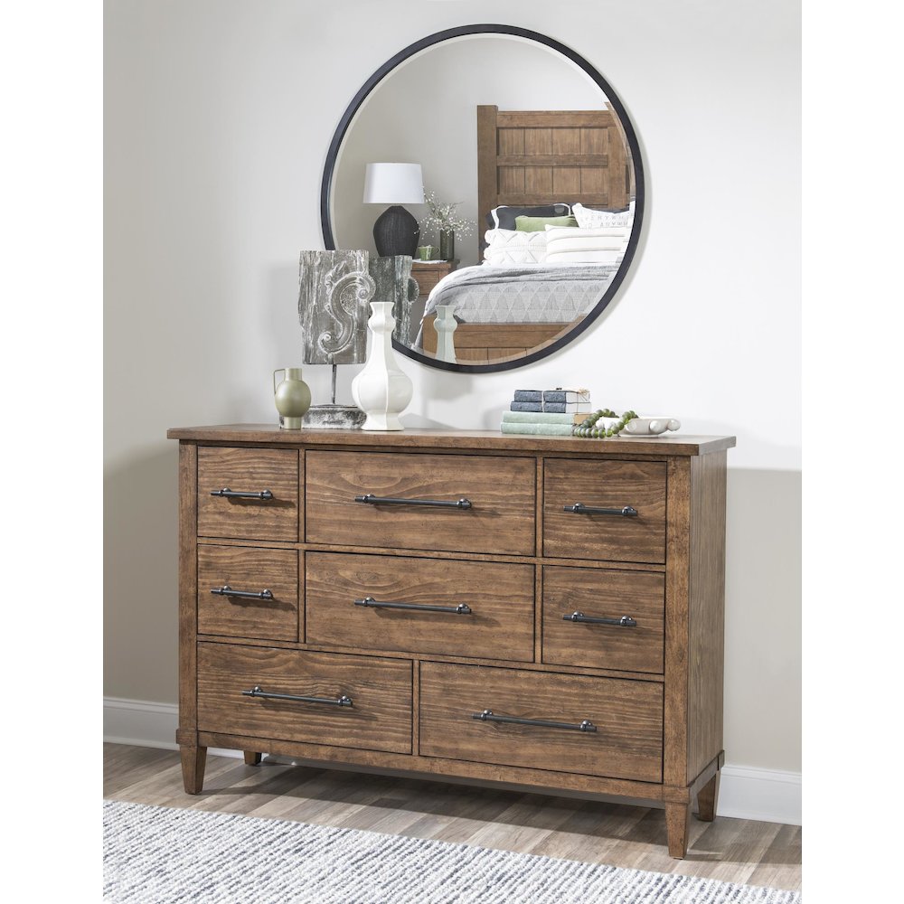 Artisan's Place Round Mirror (Black Finish). Picture 3