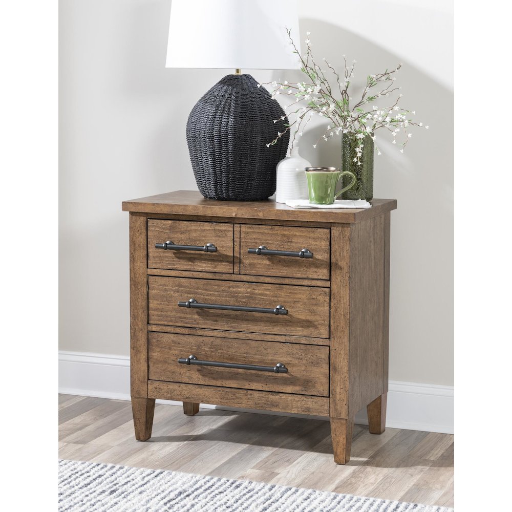 Artisan's Place Bedside Chest (3 Drawers, Power W/ 2 Outlets, 1 USB + 1 USB-C). Picture 2