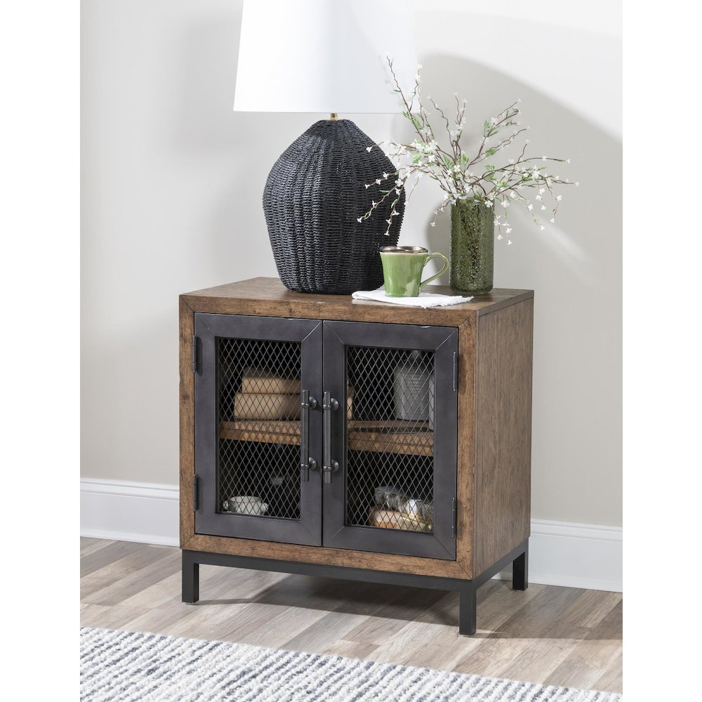 Artisan's Place Metal Door Night Stand (2 Doors W/ 2 Shelves). Picture 2